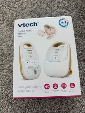 NEW VTech Digital Audio Baby Monitor - White & Gold Accent